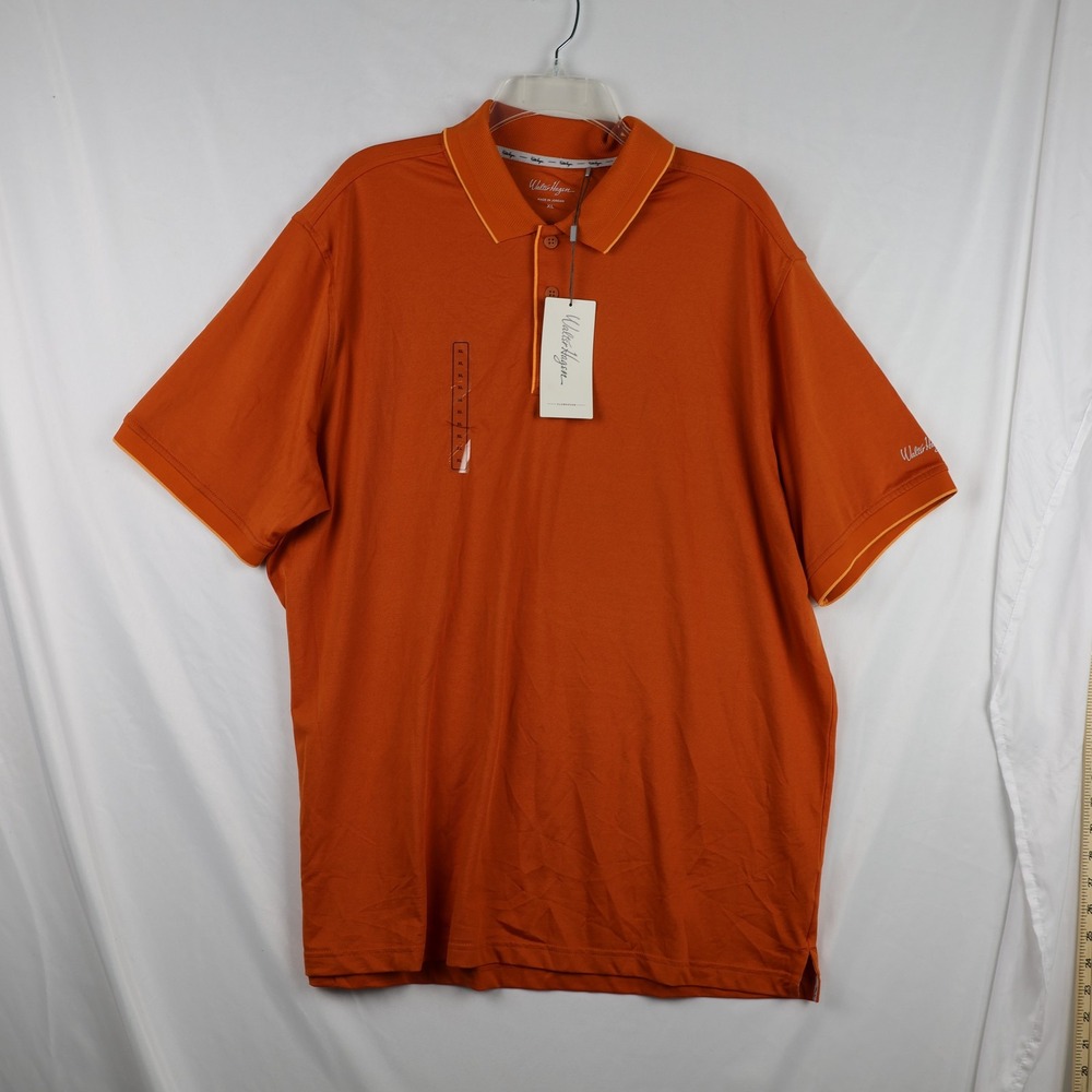 Walter Hagen Polo Shirt Mens XL Orange Clubhouse Golf Performance UPF 30+‎ NWT